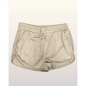 Kith Mesh Athletic Shorts Medium Tan Elastic Waist Drawstring Streetwear